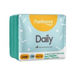 نوار بهداشتی بالدار روزانه نازک 10عددی (108) پنبه ریز